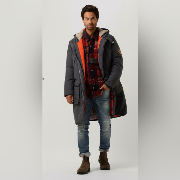 Scotch & Soda ~ Heavy Weight Padded Parka in Red - Picture 3 of 14